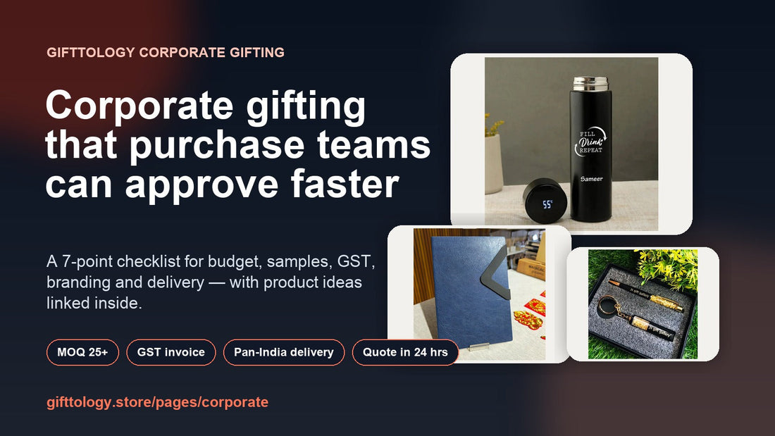 Corporate gifting checklist for purchase teams with branded gift options