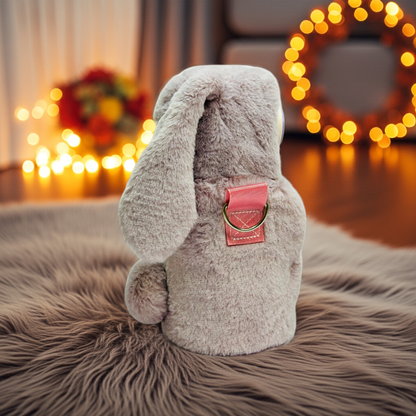 Personalized 470ml Teddy Fur Cover Insulated Stainless Steel Bottle – Cute Sipper M1059