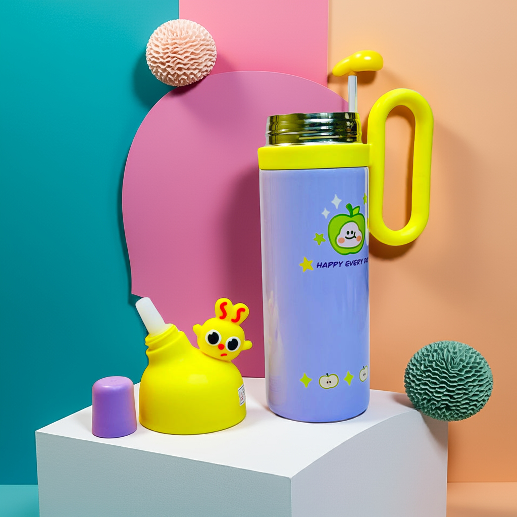 Happy Every Day Personalized 800ml Stainless Steel Vacuum Bottle with Straw