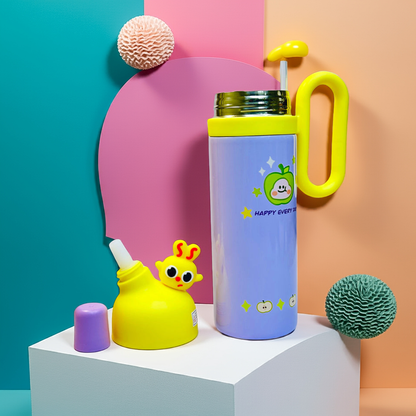 Happy Every Day Personalized 800ml Stainless Steel Vacuum Bottle with Straw