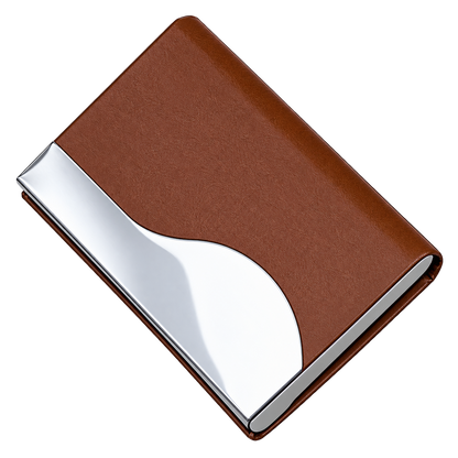 Personalized Premium PU Leather & Metal Business Card Holder – Luxury Visiting Card Case with Custom Name & Logo | Executive Corporate Gift – M1118