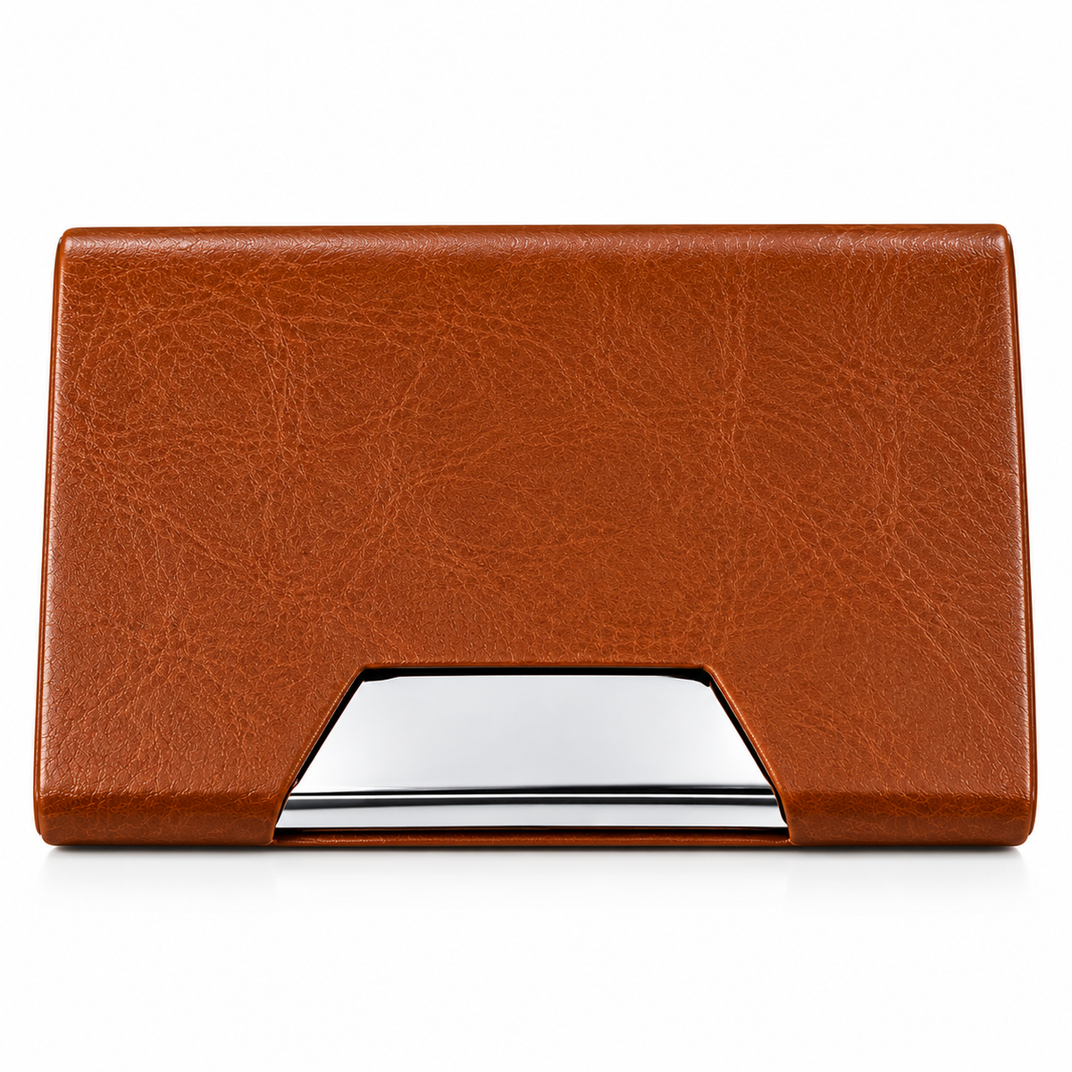 Personalized Premium PU Leather Business Card Holder – Elegant Metal Visiting Card Case | Customized Corporate Gift for Professionals - M1116