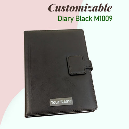 Personalized Diary Pen Keychain Cardholder 4-in-1 Gift Set Black - M1009