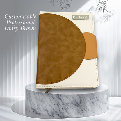 Customizable Professional Diary Brown 4-in-1 Set (M1052)