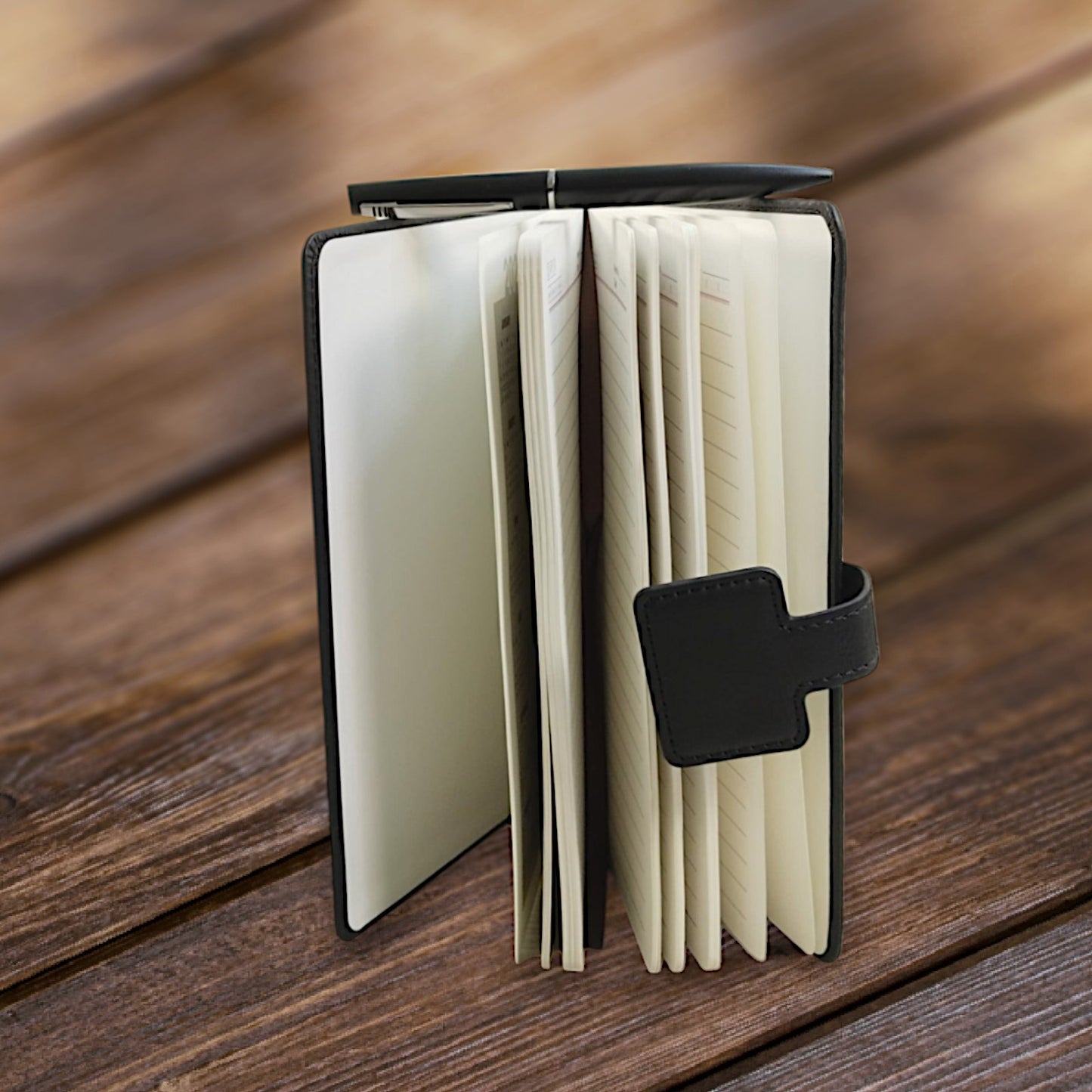 Personalized Diary Pen Keychain Cardholder 4-in-1 Gift Set Black - M1009