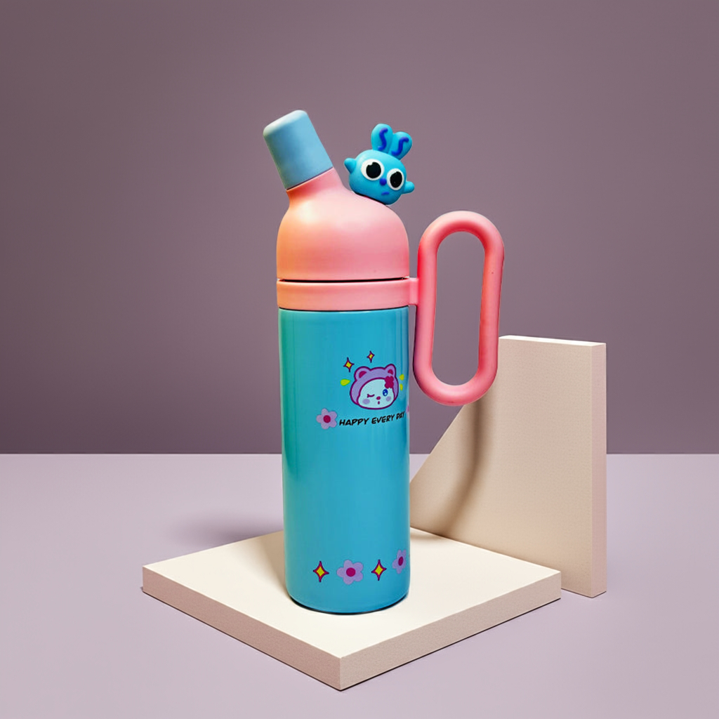 Happy Every Day Personalized 800ml Stainless Steel Vacuum Bottle with Straw