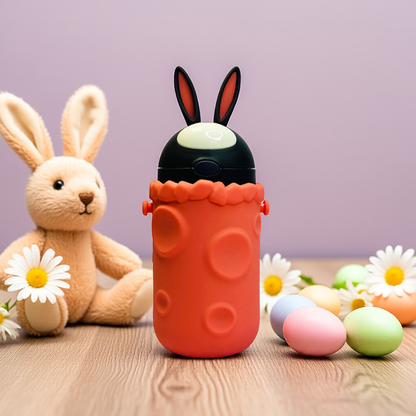 Custom Name W&O Rabbit 380ml Kids Tumbler Bottle – Fun & Adorable Design (ARS2B)