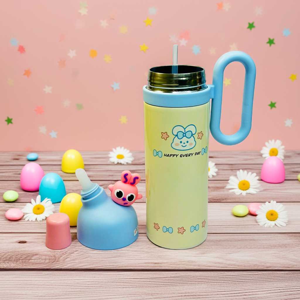 Happy Every Day Personalized 800ml Stainless Steel Vacuum Bottle with Straw