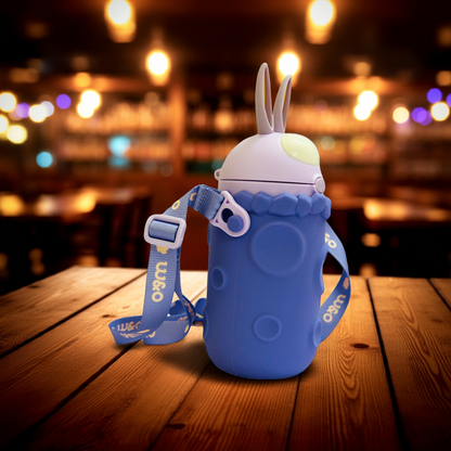 Custom Name W&O Rabbit 380ml Kids Tumbler Bottle – Fun & Adorable Design (ARS2B)