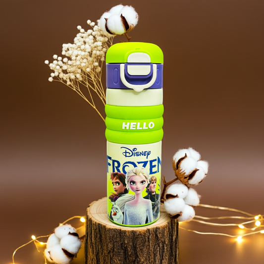 Personalized 520ml Double Wall Stainless Steel Bottle – Sipper & Open Mouth Design