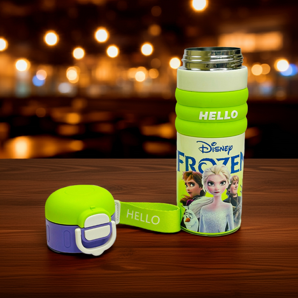 Personalized 520ml Double Wall Stainless Steel Bottle – Sipper & Open Mouth Design