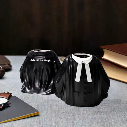 Personalized Advocate Coat Pen Stand with Custom Name Engraving – Perfect Gift for Lawyers, Advocates, Vakils & Judges