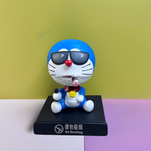 Doraemon No Smoking Bobblehead | Car Dashboard Decoration & Phone Holder Toy