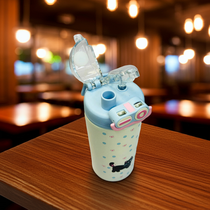 Personalized 500ml Cat Eye Cone Insulated Stainless Steel Tumbler with Straw – M0011 Coffee Cup