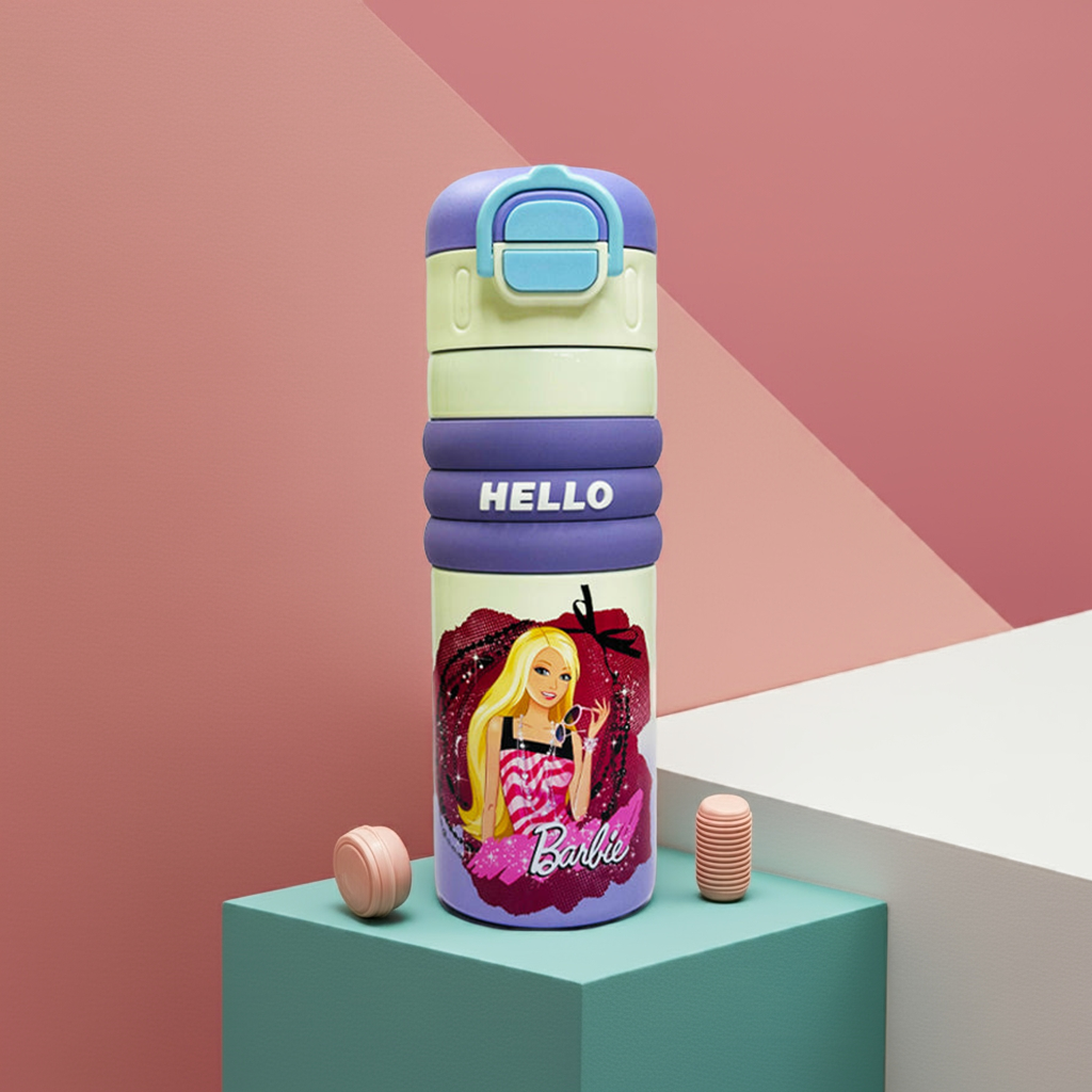 Personalized 520ml Double Wall Stainless Steel Bottle – Sipper & Open Mouth Design