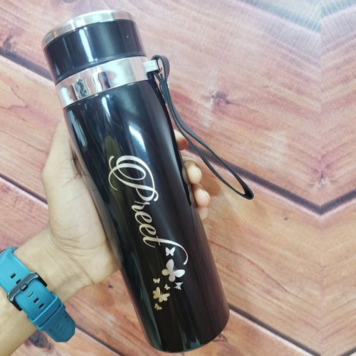 Customized 800ml Black With sling Bottle Hot & Cold