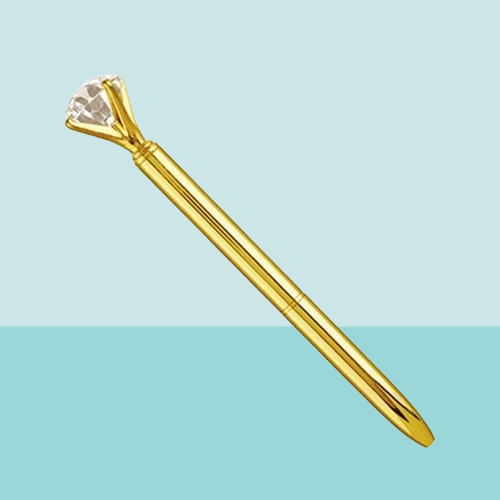 Luxury in Every Stroke: Diamond 💎 Gold Pen - A Shining Statement of Style