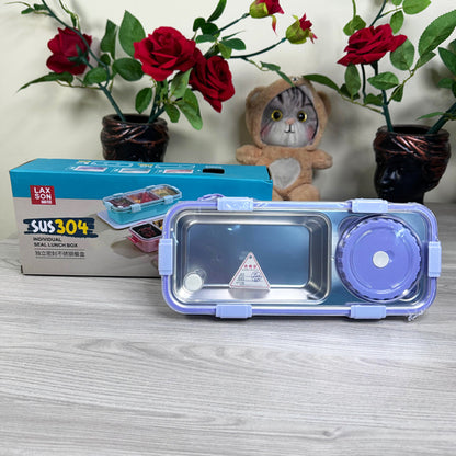 Personalized Name Engraving Stainless Steel Bento Lunch Box – Durable & Leakproof for Solid Foods (7106)