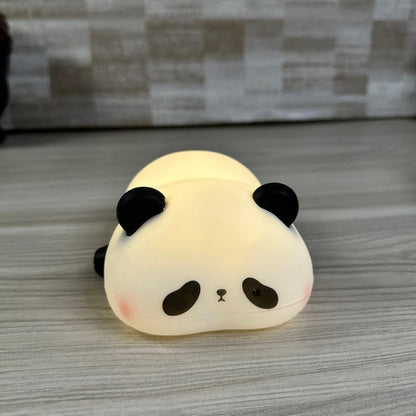 Sleeping Panda Touch Lamp – Soft Silicone Night Light with Multicolor Glow