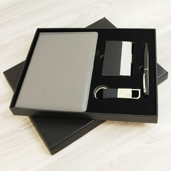 Customizable Professional Diary Grey 4-in-1 Set (M1008)