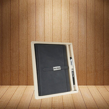 Customizable Professional Diary Pen Black 2in1  Set M1057