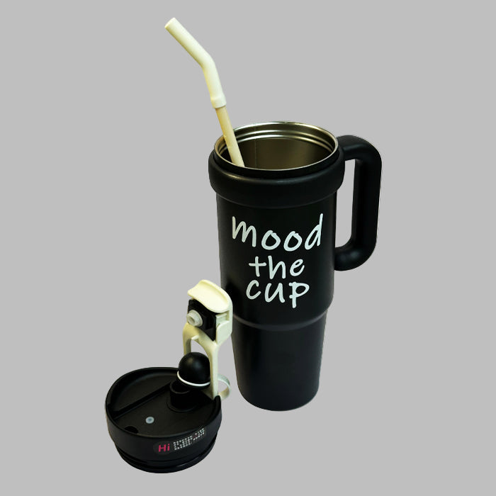 Custom Engraved 900ml Stainless Steel Tumbler with Handle – Double Wall Insulated Cup with Straw for Home, Gym & Office - M001