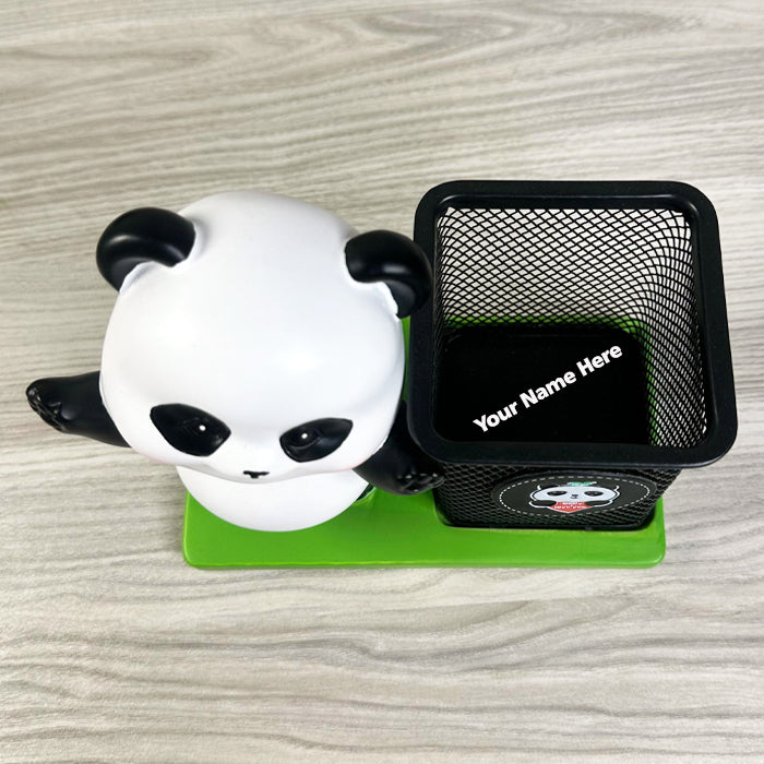 Cute & Fun Panda Desk Organizer – Custom High-Quality Metal Pen Stand