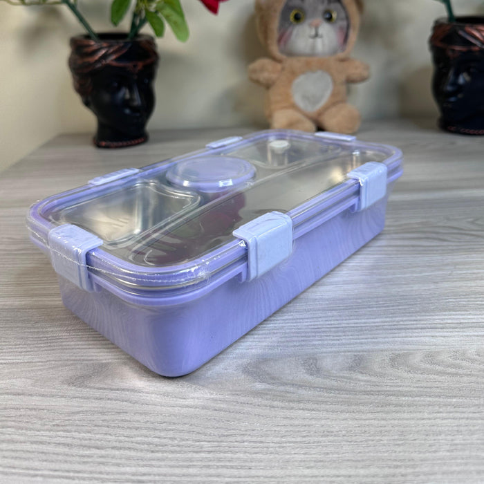 Personalized Engraved Stainless Steel Bento Lunch Box with Bowl – Durable & Leakproof (7109)