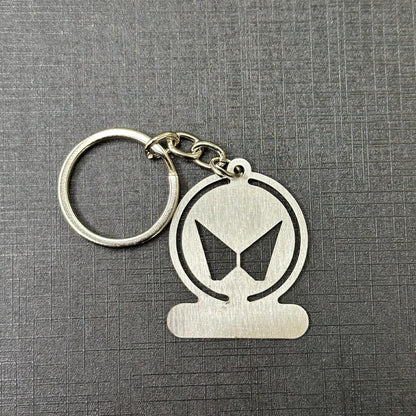 Name Engravable Metal Silver Keyring – MAH Logo