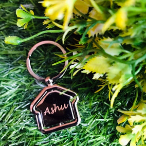 Find Your Way Home: Personalized Metal Revolving Home Keyring (M541)