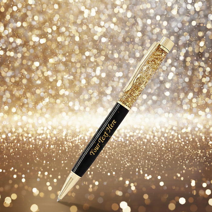 Unleash the Glamour with the Personalized Name Engraved Golden Zari Pen — view 2