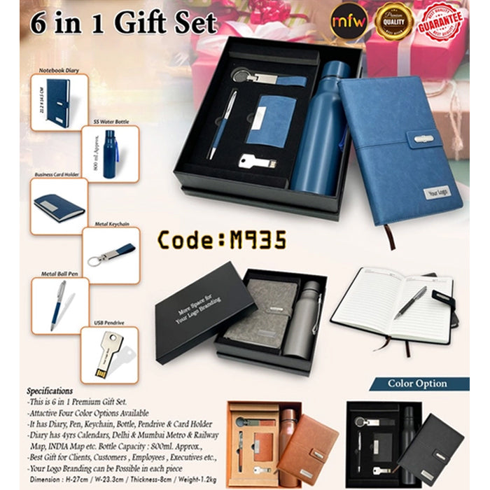 Personalized 6 In 1 Notebook Gift Set - M935