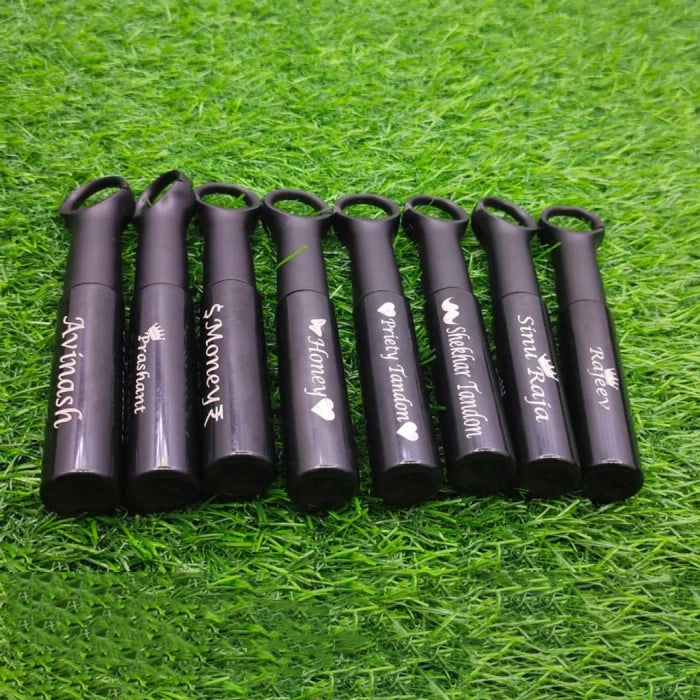 Personalized 20ml Hook Sanitizer Spray Bottles – Black (Set of 5)