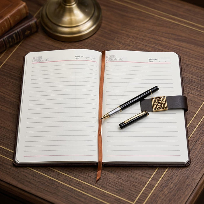 Personalized Executive A5 Diary & Pen 2 in 1 Set with Metal Buckle Magnetic Closure | Corporate Gift for Employees, Clients & Professionals