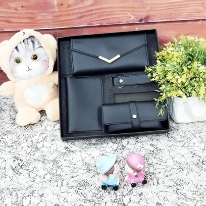Personalized Ladies Clutch Combo 4 IN 1 Black Color