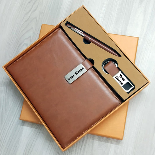 Personalized Diary Brown 3in1 Set M933