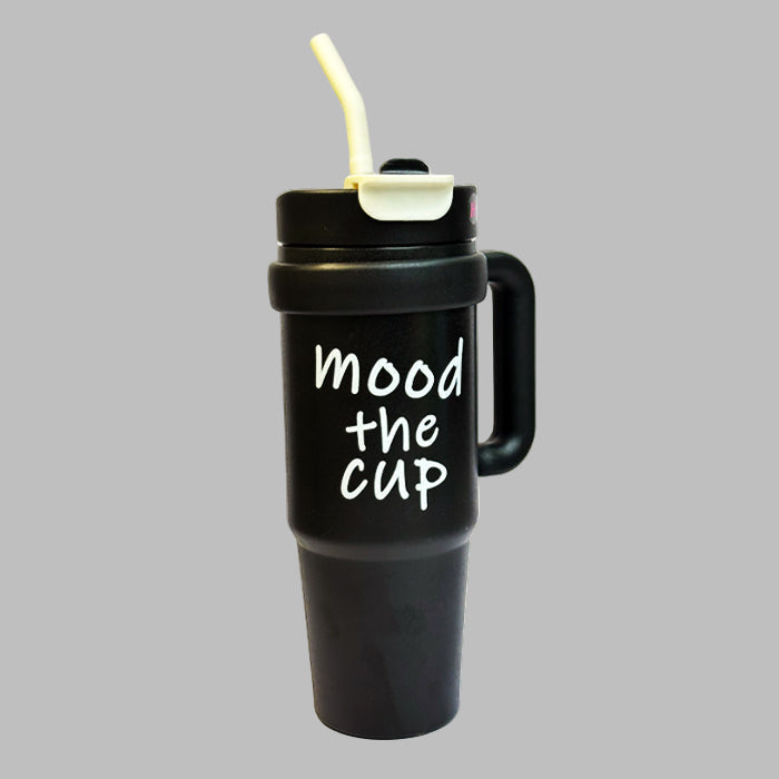 Custom Engraved 900ml Stainless Steel Tumbler with Handle – Double Wall Insulated Cup with Straw for Home, Gym & Office - M001