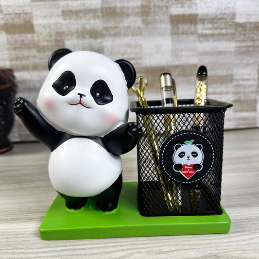 Cute & Fun Panda Desk Organizer – Custom High-Quality Metal Pen Stand