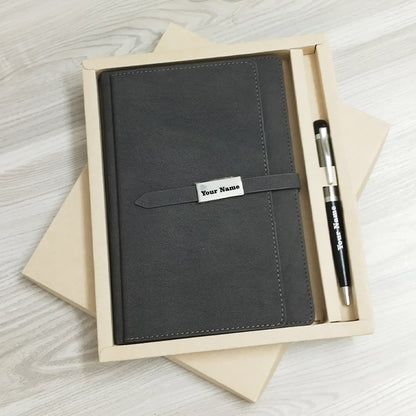 Customizable Professional Diary Pen Black 2in1  Set M1057