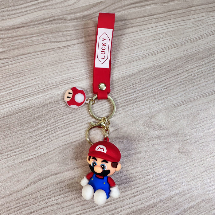 Cute Silicone Super Mario Keychain Ring – Fun Gift for Kids, Boys & Girls (Random Color)