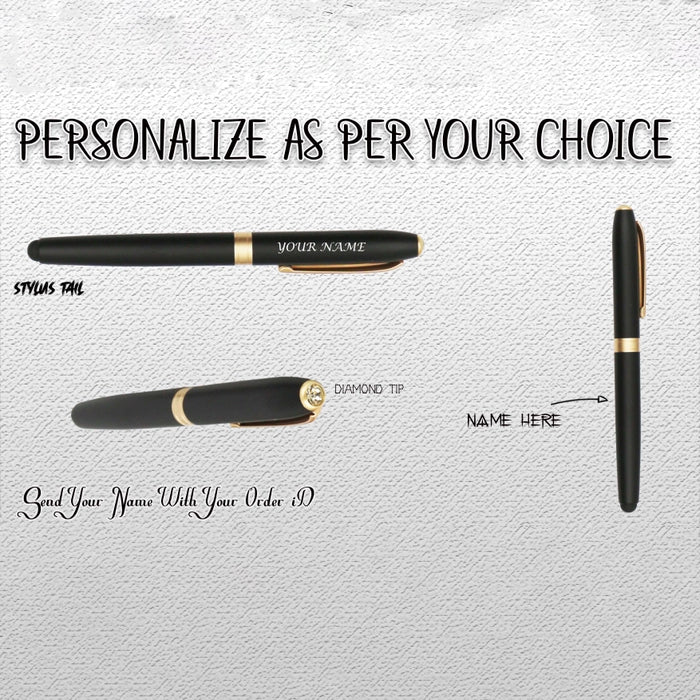 Luxury Diamond-Tip Personalized Roller Pen