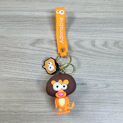 Unleash Your Inner Lion with Our Cute 3D Silicone Keychain – Perfect for Bags & Car Keys