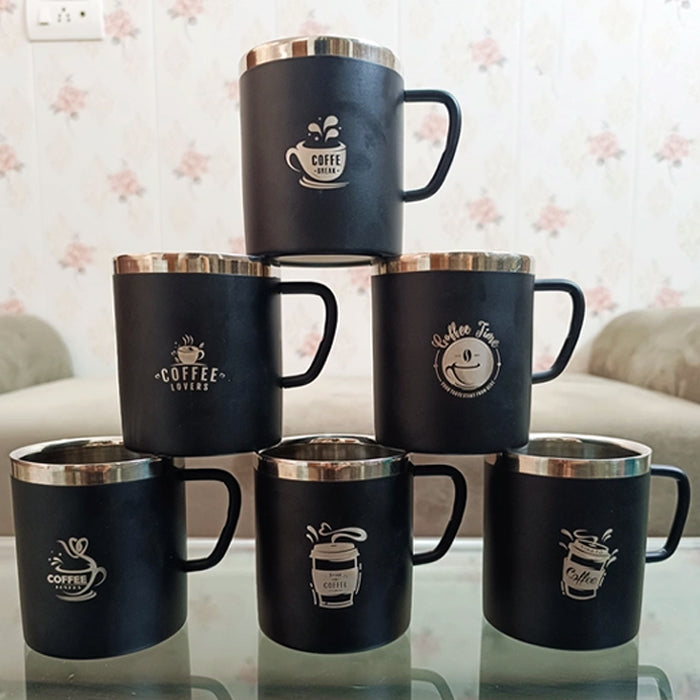 Custom Engraved Black Stainless Steel Sobbar Mug – Coffee/Tea Cup (Pack of 1)