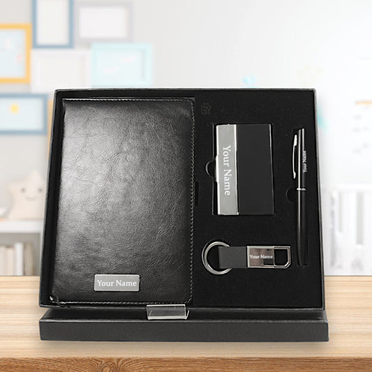 Customizable Professional Diary Black 4-in-1 Set (M1008)