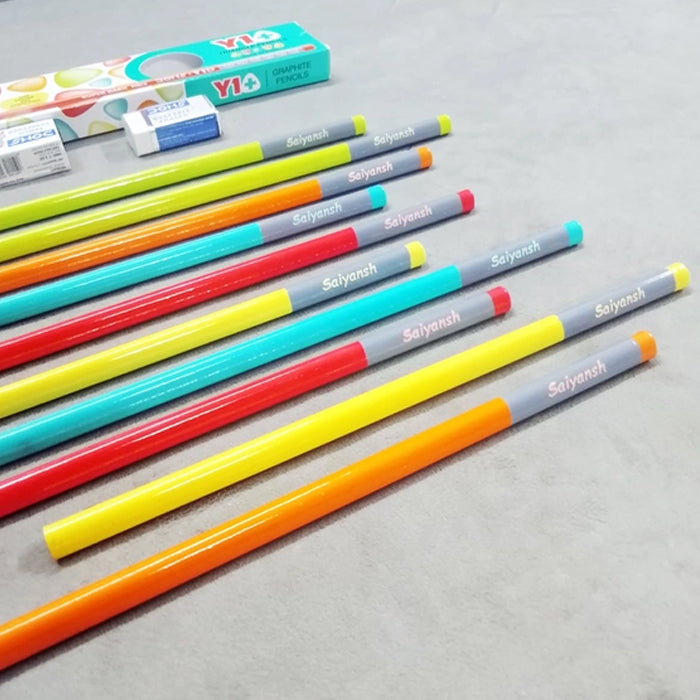 Custom Name Engraved Doms Triangle Y1+ Pencils Set – Super Dark