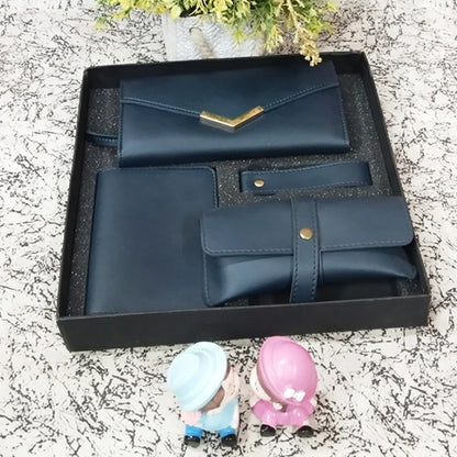 Personalized Ladies Clutch Combo 4 IN 1 Blue