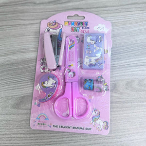 5-in-1 Unicorn Stationery Set | Mini Stapler & Scissors | Washi Tape | Portable Office & School Supply Kit