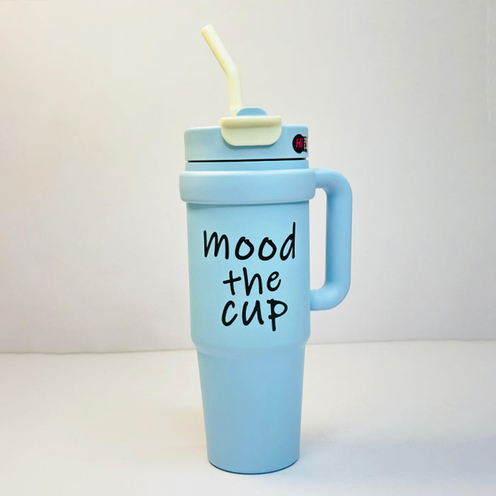 Custom Engraved 900ml Stainless Steel Tumbler with Handle – Double Wall Insulated Cup with Straw for Home, Gym & Office - M001