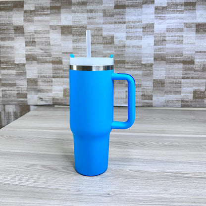 Custom Engraved 1200ML Tumbler with Handle & Straw – Vacuum Insulated Stainless Steel Travel Mug for Coffee, Tea & Gym Use