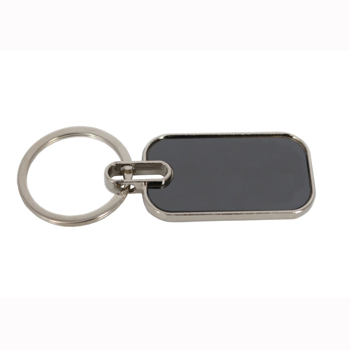 Personalized Double-Sided Metal Rectangle Keychain – M544